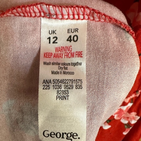 Floral summer dress pattern holiday size 12 George new print ladies - Picture 6 of 7